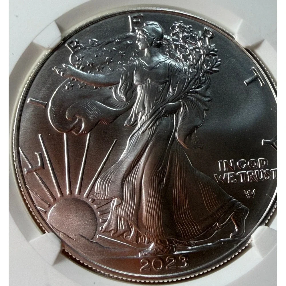 2023 American Silver Eagle S$1 NGC MS 70 US Invention Series Fiber Optic Cable